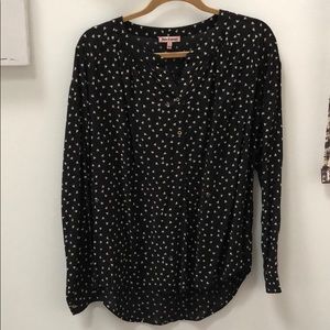 Juicy Couture heart print tunic blouse.